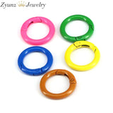 10PCS Enamel Round Carabiner Keychain Clips Hook