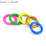 10PCS Enamel Round Carabiner Keychain Clips Hook