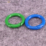 10PCS Enamel Round Carabiner Keychain Clips Hook