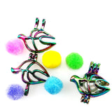 10PCS Bird Pearl Cage Locket Aromatherapy Diffuser Charms Pendant