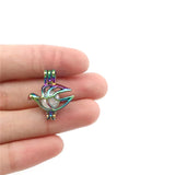 10PCS Bird Pearl Cage Locket Aromatherapy Diffuser Charms Pendant