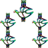10PCS Bird Pearl Cage Locket Aromatherapy Diffuser Charms Pendant