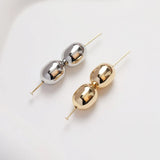 10PCS Brass 14k Plated Oval Beads for Jewelry Making DIY 10*13
