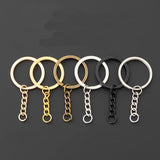 10PCS/Pack Screw Eye Pin Key Chain 25mm 30mm Key Rings with Lobster Clasps