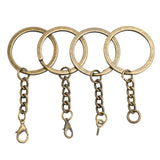 10PCS/Pack Screw Eye Pin Key Chain 25mm 30mm Key Rings with Lobster Clasps