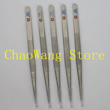 10PCS/Pack XF to XL1 Jewelry Tweezers Groove Diamond Tweezers Stainless Steel