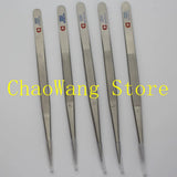 10PCS/Pack XF to XL1 Jewelry Tweezers Groove Diamond Tweezers Stainless Steel