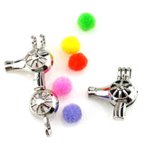 10PCS Hair Dryer Pearl Cage Floating Locket Aromatherapy Diffuser Pendant