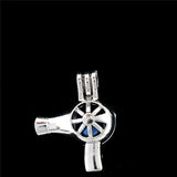 10PCS Hair Dryer Pearl Cage Floating Locket Aromatherapy Diffuser Pendant