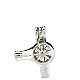 10PCS Hair Dryer Pearl Cage Floating Locket Aromatherapy Diffuser Pendant