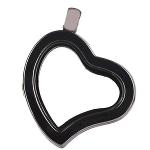 10PCS Glass Heart Floating Locket Pendant Charms Jewelry Making