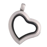 10PCS Glass Heart Floating Locket Pendant Charms Jewelry Making