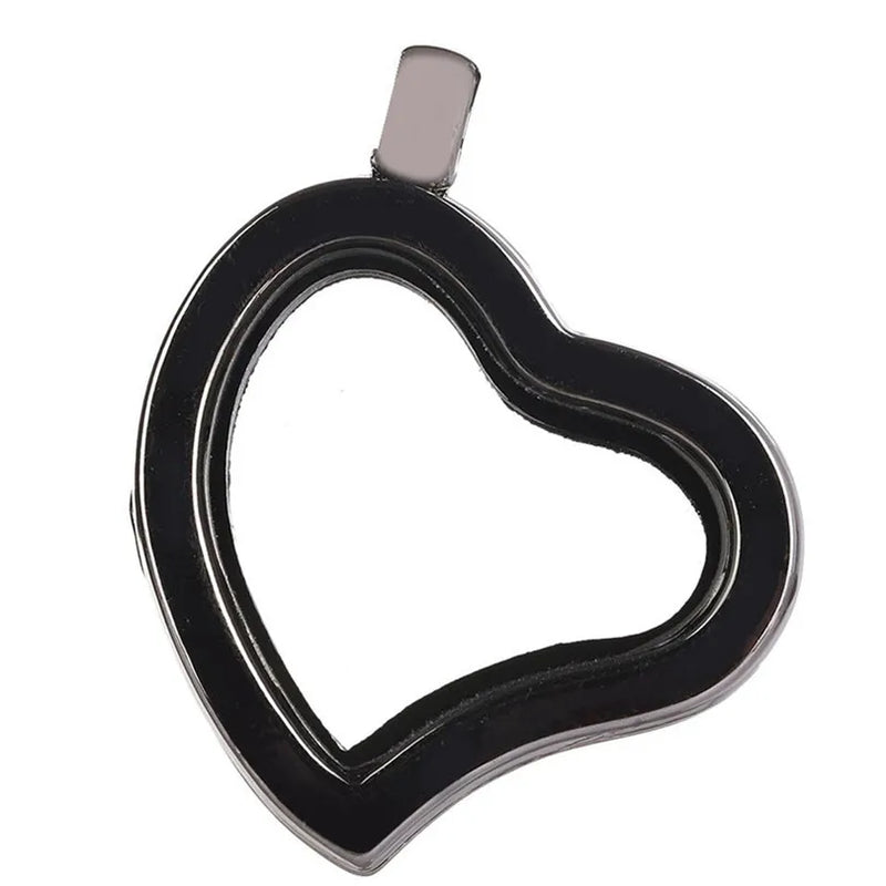 10PCS Glass Heart Floating Locket Pendant Charms Jewelry Making