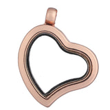 10PCS Glass Heart Floating Locket Pendant Charms Jewelry Making