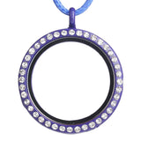 10PCS Round Rhinestone Floating Locket Pendant Charm DIY Necklace Keychain