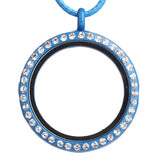 10PCS Round Rhinestone Floating Locket Pendant Charm DIY Necklace Keychain