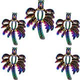 10PCS Coconut Tree Pearl Cage Locket Aromatherapy Diffuser Pendant