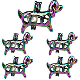 10PCS Dog Pearl Cage Locket Pendant for Necklace Keychain Jewelry