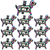 10PCS Dog Pearl Cage Locket Pendant for Necklace Keychain Jewelry