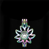 Sunflower Pearl Cage Locket Aromatherapy Diffuser Pendant DIY Jewelry Making