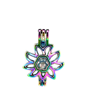 Sunflower Pearl Cage Locket Aromatherapy Diffuser Pendant DIY Jewelry Making