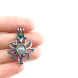 Sunflower Pearl Cage Locket Aromatherapy Diffuser Pendant DIY Jewelry Making