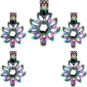 Sunflower Pearl Cage Locket Aromatherapy Diffuser Pendant DIY Jewelry Making