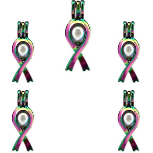 10PCS Cross Knot Charm Pearl Cage Locket Aromatherapy Diffuser Pendant Accessory