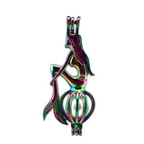 10PCS Mermaid Charm Bead Cage Locket Pendant Gift Necklace Keychain