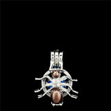 10PCS Spider Pearl Cage Locket Aromatherapy Diffuser Pendant Gift Necklace