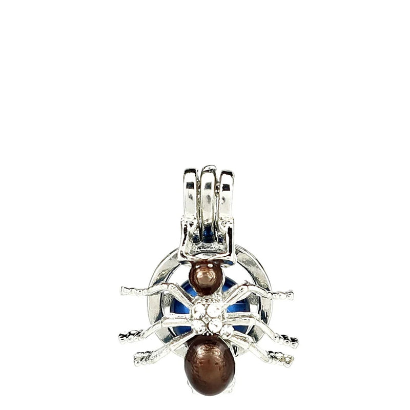 10PCS Spider Pearl Cage Locket Aromatherapy Diffuser Pendant Gift Necklace