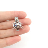 10PCS Spider Pearl Cage Locket Aromatherapy Diffuser Pendant Gift Necklace