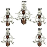 10PCS Spider Pearl Cage Locket Aromatherapy Diffuser Pendant Gift Necklace