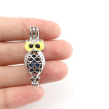 10PCS Owl Pearl Cage Floating Charms Locket Aromatherapy Diffuser Pendant