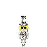 10PCS Owl Pearl Cage Floating Charms Locket Aromatherapy Diffuser Pendant