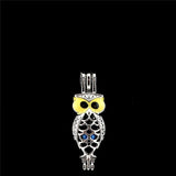 10PCS Owl Pearl Cage Floating Charms Locket Aromatherapy Diffuser Pendant