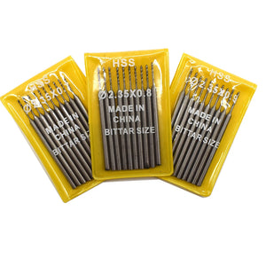 10PCS HSS Drill Bit Set for Jewelry Wood Working 0.5-2.35mm