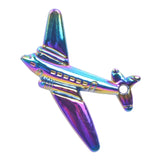 10PCS Rainbow Aircraft Airplane Pendant Alloy Charms For Jewelry Crafts