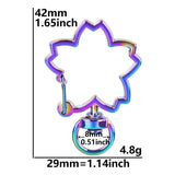 10PCS Rainbow Charms Key Ring Cat,Moon,Star,Heart Keychain Lobster Clasp Jewelry