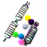 10PCS Rainbow Charm Capsules Pearl Cage Locket Aromatherapy Diffuser Pendant