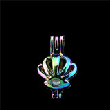 10PCS Rainbow Charm Shell Pearl Cage Locket Aromatherapy Diffuser Pendant