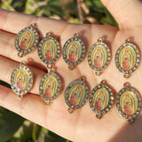 Religious Bracelet Connectors St Jude Virgin Mary 10PCS DIY Jewelry Making