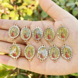 Religious Bracelet Connectors St Jude Virgin Mary 10PCS DIY Jewelry Making