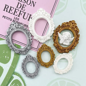 10PCS Oval Photo Frame DIY Resin Frame for Headdress Decoration