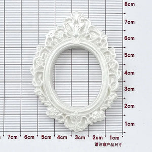 10PCS Oval Photo Frame DIY Resin Frame for Headdress Decoration