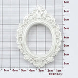 10PCS Oval Photo Frame DIY Resin Frame for Headdress Decoration