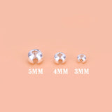 10PCS S925 Pure Silver Open Bead Crescent Buckle String Bead Accessories