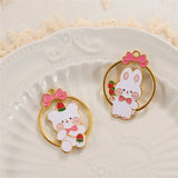 10PCS/SET Enamel Rabbit Bear Charms for DIY Necklace Bracelet Jewelry
