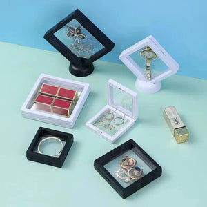 10PCS 3D Floating Display Case Stands Holder for Jewelry Coin Gift Box
