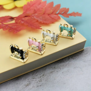 10PCS Sewing Machine Enamel Charms DIY Jewelry Accessories